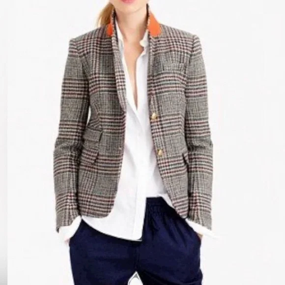 J. Crew Schoolboy Plaid Blazer- size 0 - Picture 1 of 12